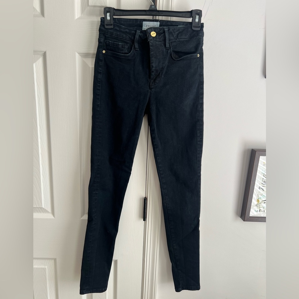 Dark denim Frame le skinny jeans sz 1